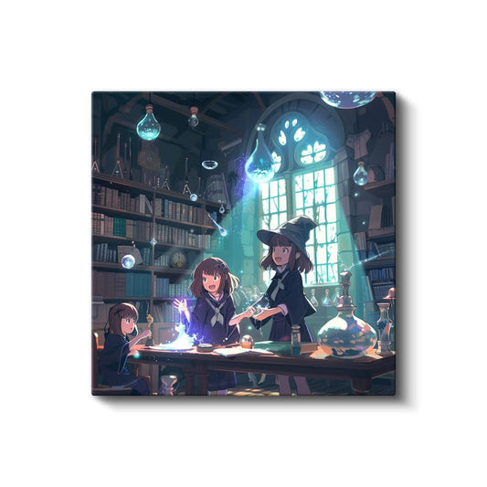 Cadı Akademisi - Işıklı Masa Anime Kanvas Tablo