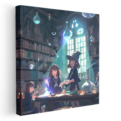 Cadı Akademisi - Işıklı Masa Anime Kanvas Tablo