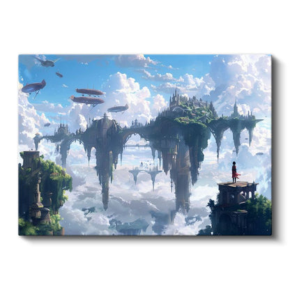 Gökyüzü Adaları - Bulutlar Üstünde Anime Kanvas Tablo
