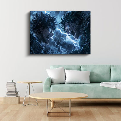 Elektrik Savaşı - Yağmurlu Düello Anime Kanvas Tablo