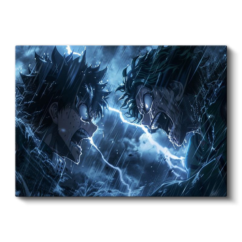 Elektrik Savaşı - Yağmurlu Düello Anime Kanvas Tablo