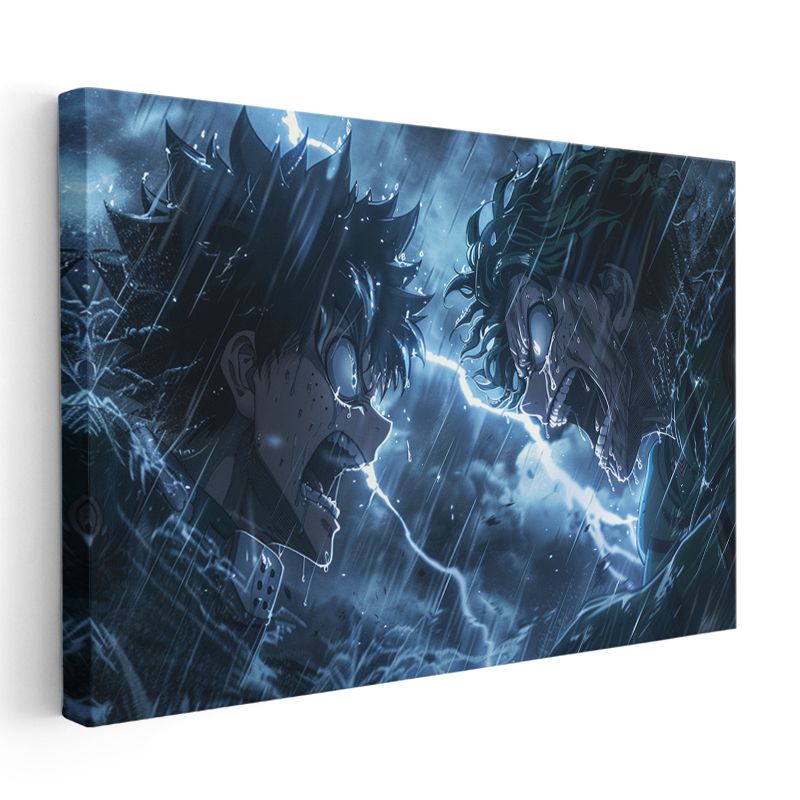 Elektrik Savaşı - Yağmurlu Düello Anime Kanvas Tablo