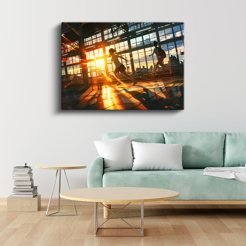 İstasyon Koşusu - Altın Işıklar Anime Kanvas Tablo