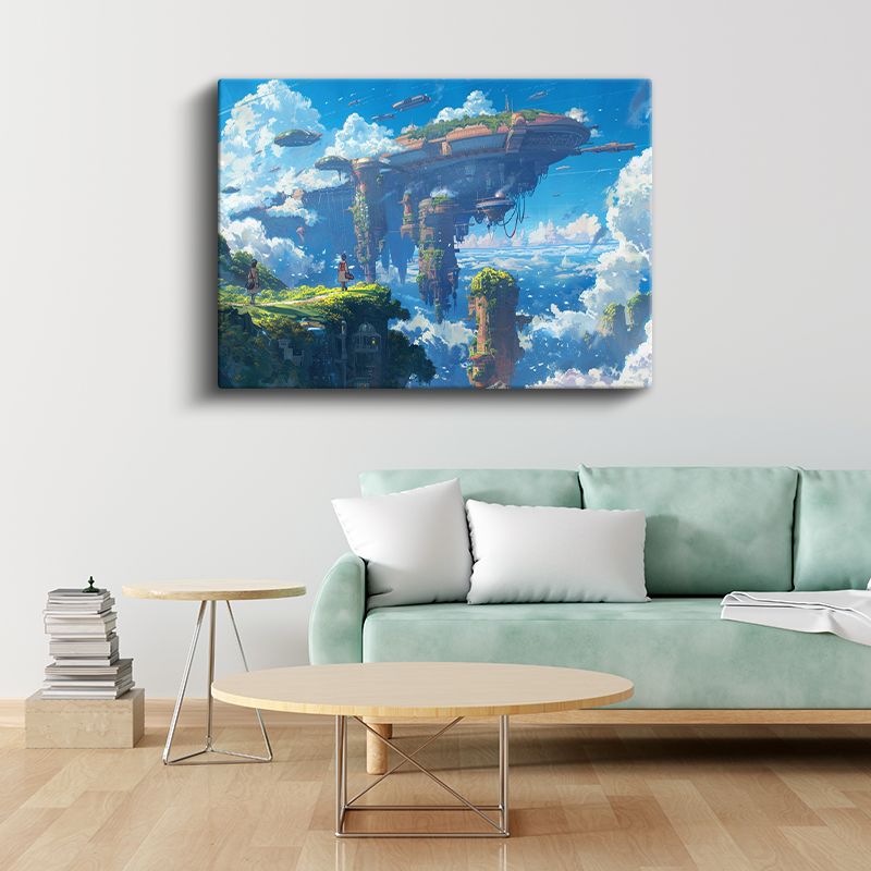 Gökyüzü Şehri - Bulutlar Arası Anime Kanvas Tablo