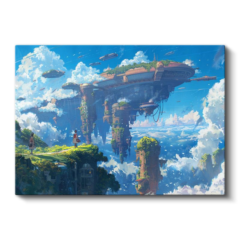 Gökyüzü Şehri - Bulutlar Arası Anime Kanvas Tablo