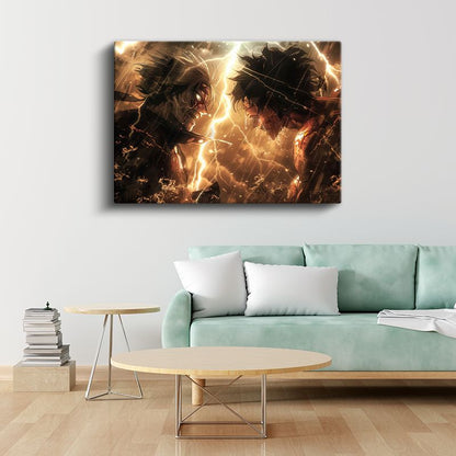 Epik Savaş - Şimşek Çarpışması Anime Kanvas Tablo