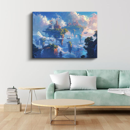 Gökyüzü Adaları - Uçan Gemiler Anime Kanvas Tablo