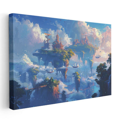 Gökyüzü Adaları - Uçan Gemiler Anime Kanvas Tablo