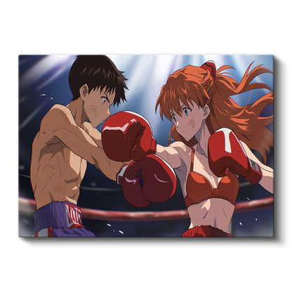 Boks Maçı - Ring Işıkları Anime Kanvas Tablo
