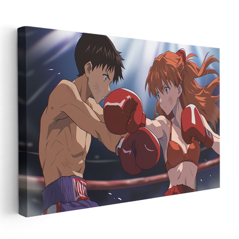 Boks Maçı - Ring Işıkları Anime Kanvas Tablo