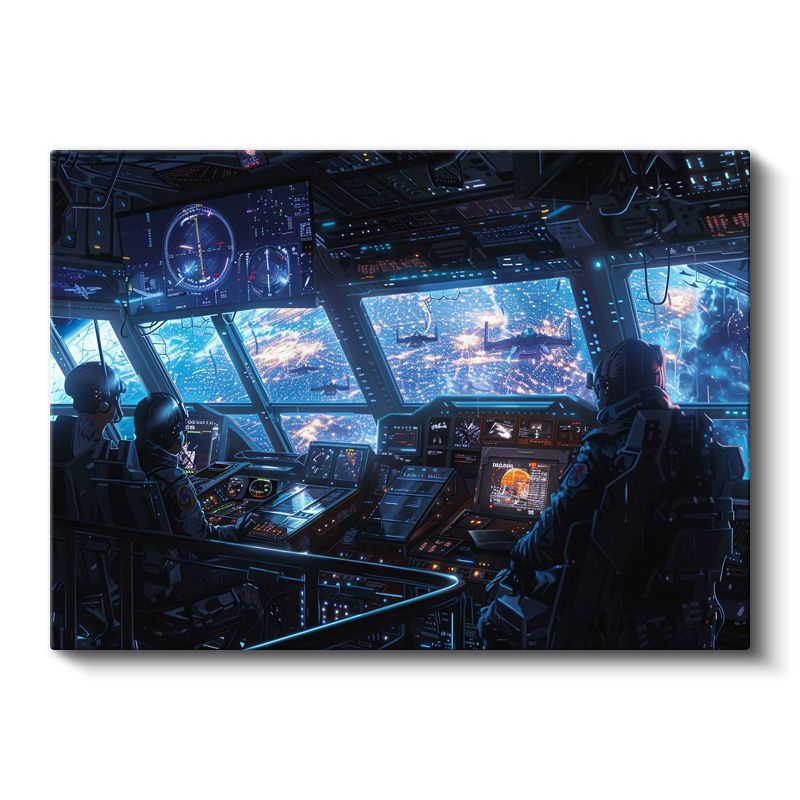 Uzay Gemisi - Kontrol Paneli Anime Kanvas Tablo