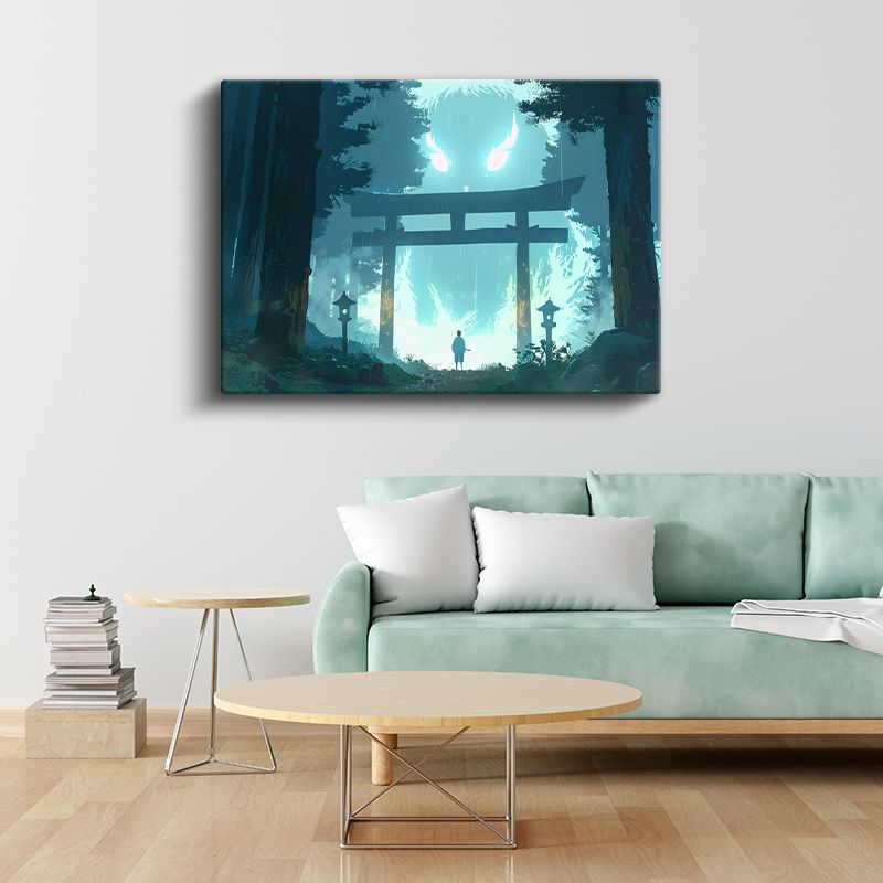 Orman Ruhu - Mavi Torii Anime Kanvas Tablo