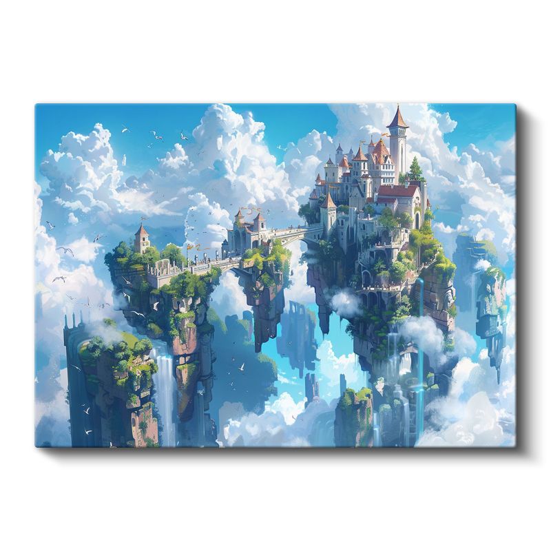 Bulut Şatosu - Mavi Gökyüzü Anime Kanvas Tablo