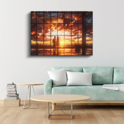 Havalimanı Vedası - Ateş Gökyüzü Anime Kanvas Tablo