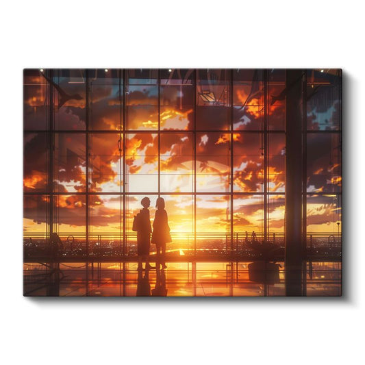 Havalimanı Vedası - Ateş Gökyüzü Anime Kanvas Tablo