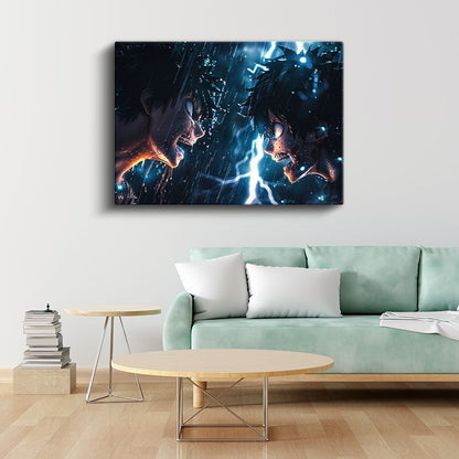 Epik Düello - Mavi Şimşek Anime Kanvas Tablo