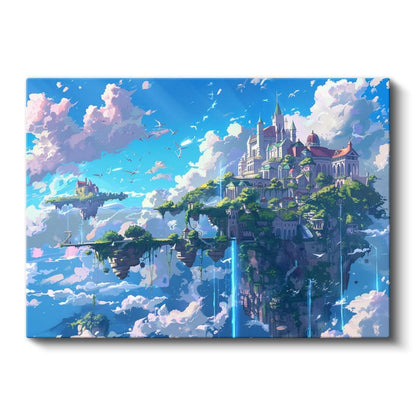 Gökyüzü Kalesi - Mavi Şelale Anime Kanvas Tablo