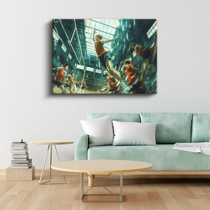 Voleybol Şampiyonu - Dinamik Spor Anime Kanvas Tablo