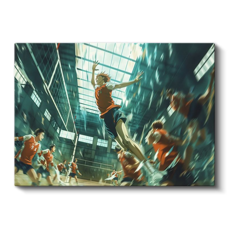 Voleybol Şampiyonu - Dinamik Spor Anime Kanvas Tablo