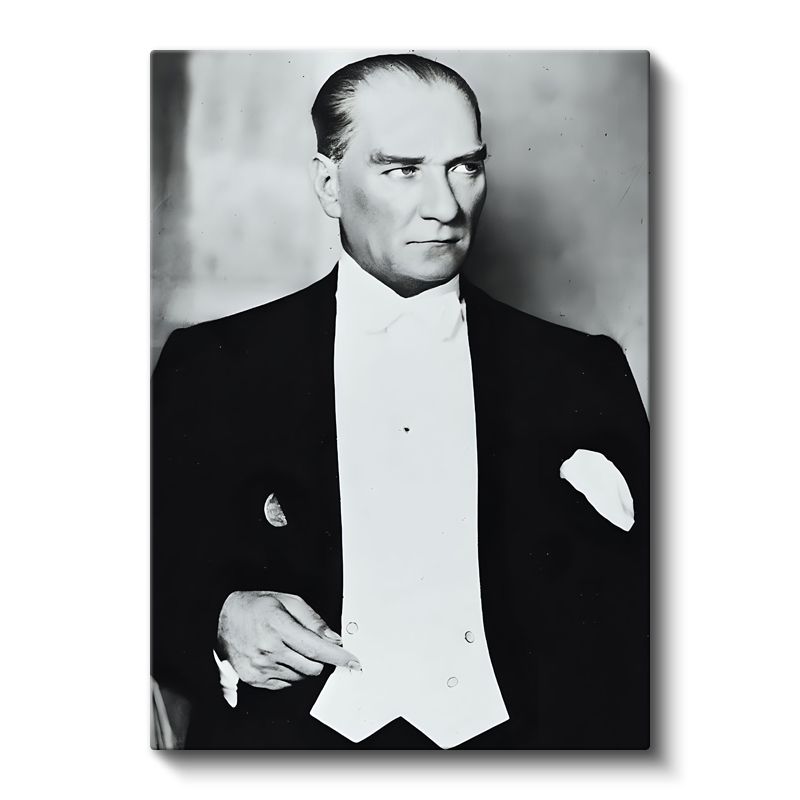 Smokinli Atatürk - Resmi Gala Portresi Kanvas Tablo
