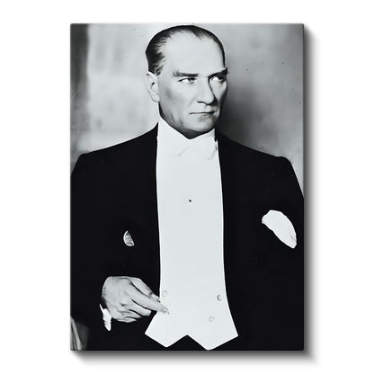 Smokinli Atatürk - Resmi Gala Portresi Kanvas Tablo