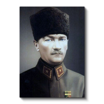 Kalpaklı Komutan - Askeri Üniforma Portresi Kanvas Tablo