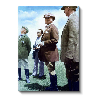 Kır Gezisi Atatürk - Kasket ve Çizme Detaylı Kanvas Tablo