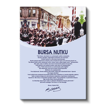 Bursa Nutku - Tarihi Konuşma Metni Kanvas Tablo