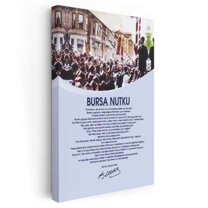 Bursa Nutku - Tarihi Konuşma Metni Kanvas Tablo