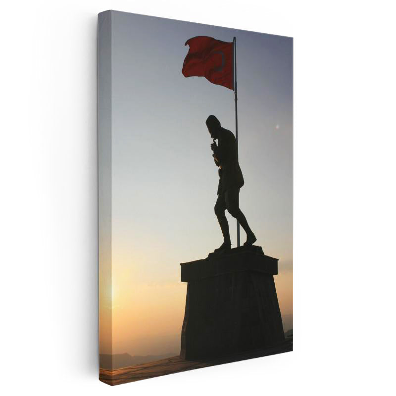 Dikey Kanvas Tablo Atatürk Kocatepe Anı Atatürk Tablosu Ev Ofis Duvar Dekoru