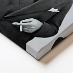 Dikey Kanvas Tablo Atatürk Ceketli Duruş Atatürk Tablosu Ev Ofis Duvar Dekoru