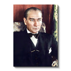 Dikey Kanvas Tablo Atatürk Papyonlu Bakış Atatürk Tablosu Ev Ofis Duvar Dekoru