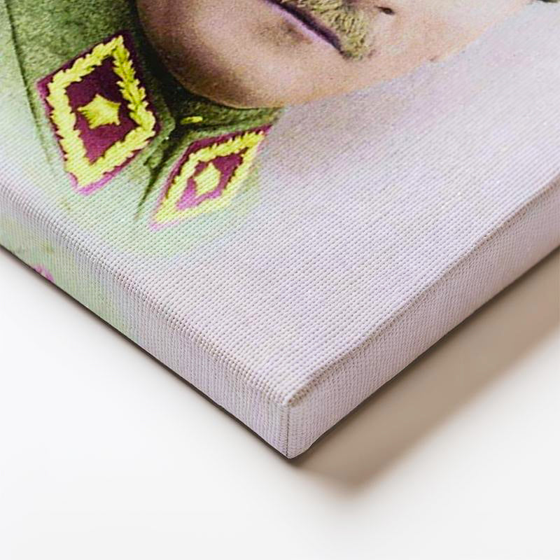 Dikey Kanvas Tablo Atatürk Kalpaklı Askeri Portre Atatürk Tablosu Ev Ofis Duvar Dekoru