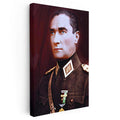 Dikey Kanvas Tablo Atatürk Askeri Yaka Portresi Atatürk Tablosu Ev Ofis Duvar Dekoru