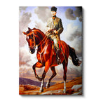 Dikey Kanvas Tablo Atatürk At Üzerinde Üniforma Atatürk Tablosu Ev Ofis Duvar Dekoru