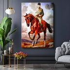 Dikey Kanvas Tablo Atatürk At Üzerinde Üniforma Atatürk Tablosu Ev Ofis Duvar Dekoru