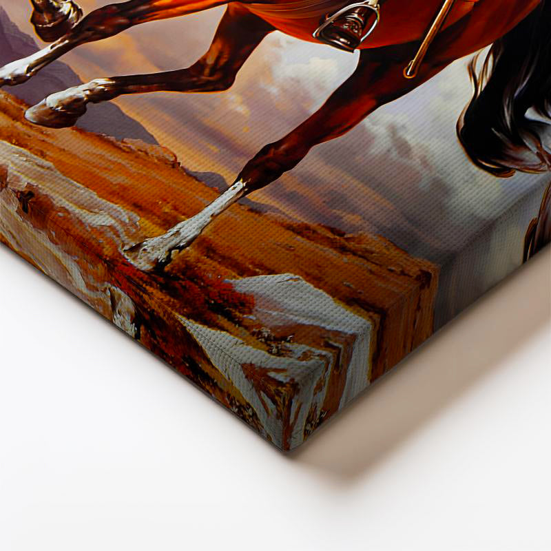 Dikey Kanvas Tablo Atatürk At Üzerinde Üniforma Atatürk Tablosu Ev Ofis Duvar Dekoru