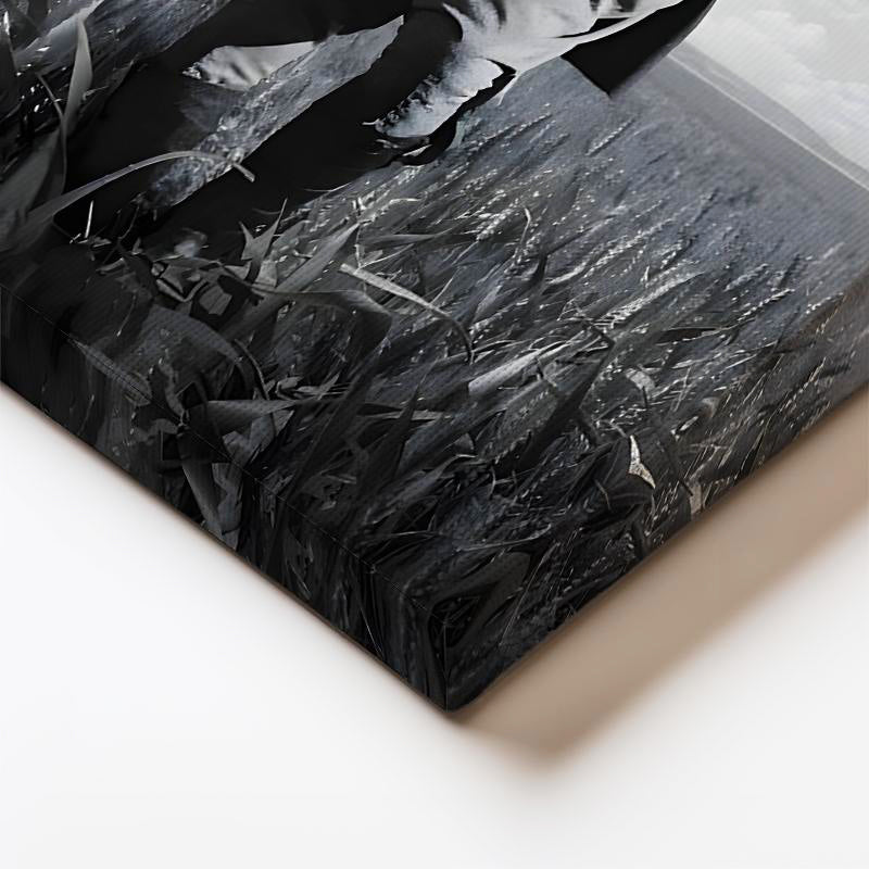 Dikey Kanvas Tablo Atatürk Kasketli Tarla Pozu Atatürk Tablosu Ev Ofis Duvar Dekoru