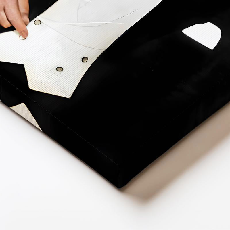 Dikey Kanvas Tablo Atatürk Beyaz Papyonlu Frak Atatürk Tablosu Ev Ofis Duvar Dekoru