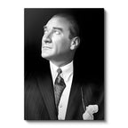 Dikey Kanvas Tablo Atatürk Desenli Kravat Atatürk Tablosu Ev Ofis Duvar Dekoru