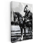 Dikey Kanvas Tablo Atatürk At Üstünde Selam Atatürk Tablosu Ev Ofis Duvar Dekoru
