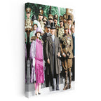 Dikey Kanvas Tablo Atatürk Latife Hanım Heyet Atatürk Tablosu Ev Ofis Duvar Dekoru