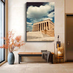 Dikey Kanvas Tablo Anıtkabir Bulutlu Gökyüzü Atatürk Tablosu Ev Ofis Duvar Dekoru