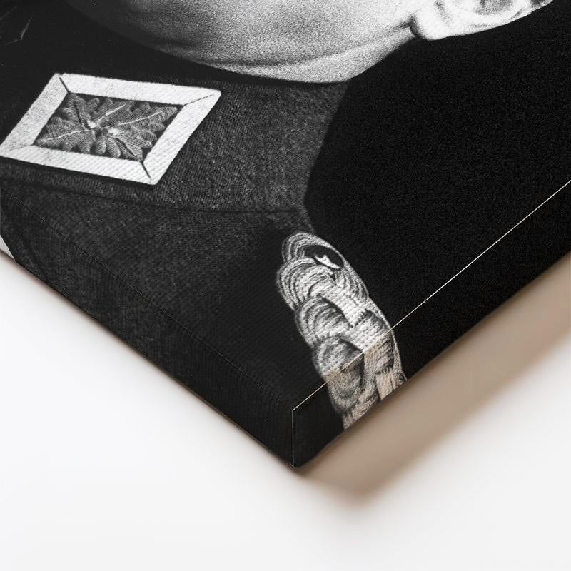 Dikey Kanvas Tablo Atatürk Üniformalı Yan Portre Atatürk Tablosu Ev Ofis Duvar Dekoru