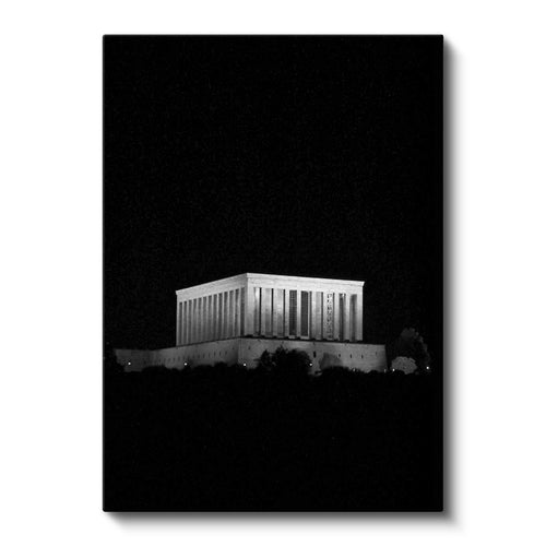 Dikey Kanvas Tablo Anıtkabir Karanlık Silüet Atatürk Tablosu Ev Ofis Duvar Dekoru