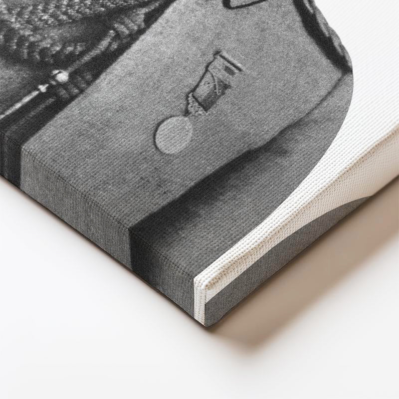 Dikey Kanvas Tablo Atatürk Kalpaklı Kordonlu Üniforma Atatürk Tablosu Ev Ofis Duvar Dekoru