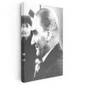 Dikey Kanvas Tablo Atatürk Mutlu Profil İfadesi Atatürk Tablosu Ev Ofis Duvar Dekoru