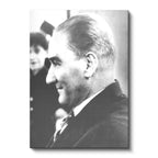 Dikey Kanvas Tablo Atatürk Mutlu Profil İfadesi Atatürk Tablosu Ev Ofis Duvar Dekoru