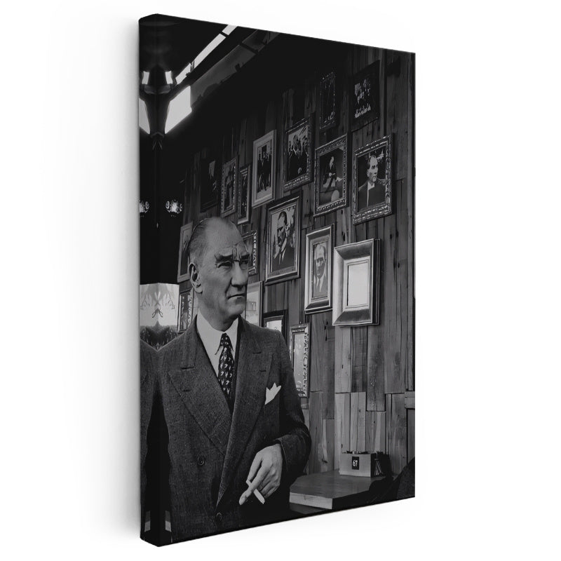 Dikey Kanvas Tablo Atatürk Sergi Alanı Tablolar Atatürk Tablosu Ev Ofis Duvar Dekoru