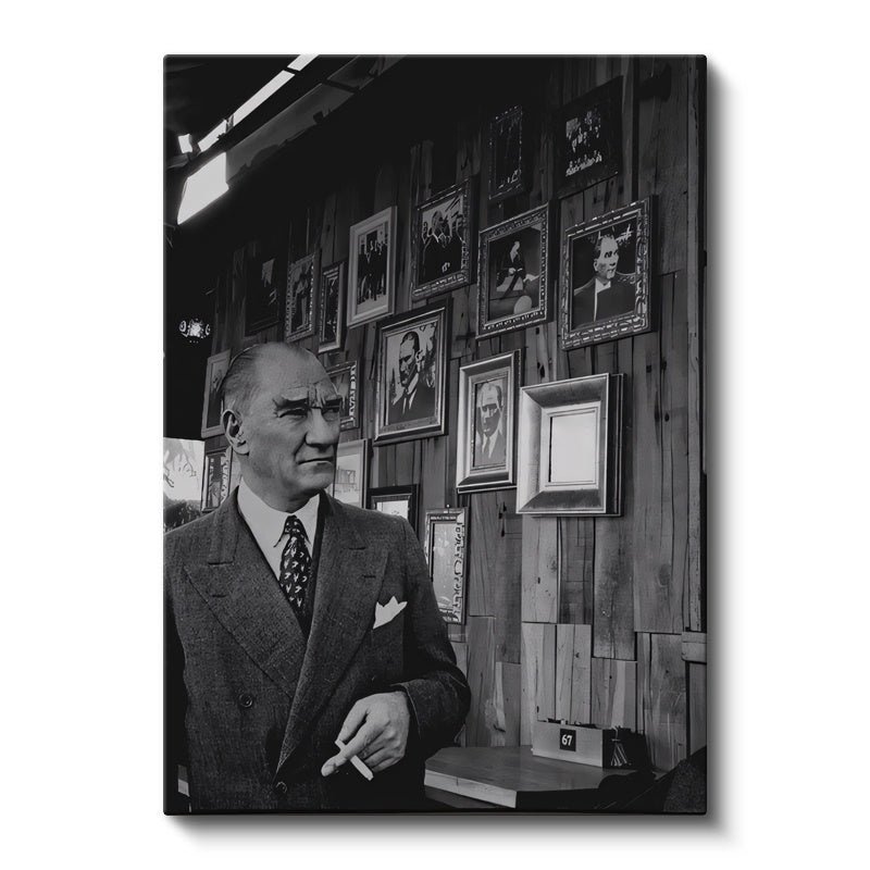 Dikey Kanvas Tablo Atatürk Sergi Alanı Tablolar Atatürk Tablosu Ev Ofis Duvar Dekoru